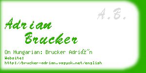 adrian brucker business card